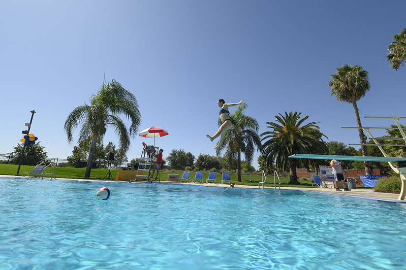 uc davis student jumps off the diving board